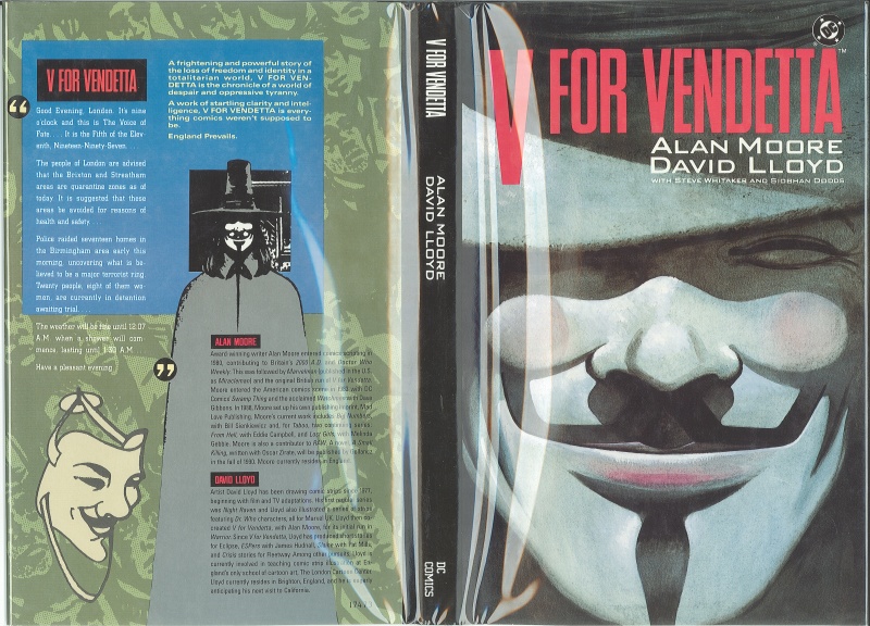 V For Vendetta Dust Jacket Outside