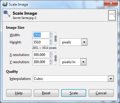 GIMP Scale Image 1