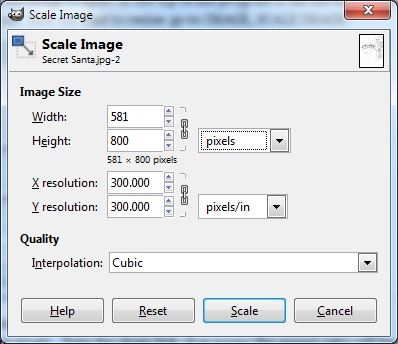 GIMP Scale Image 2