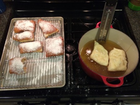 Beignets cooking