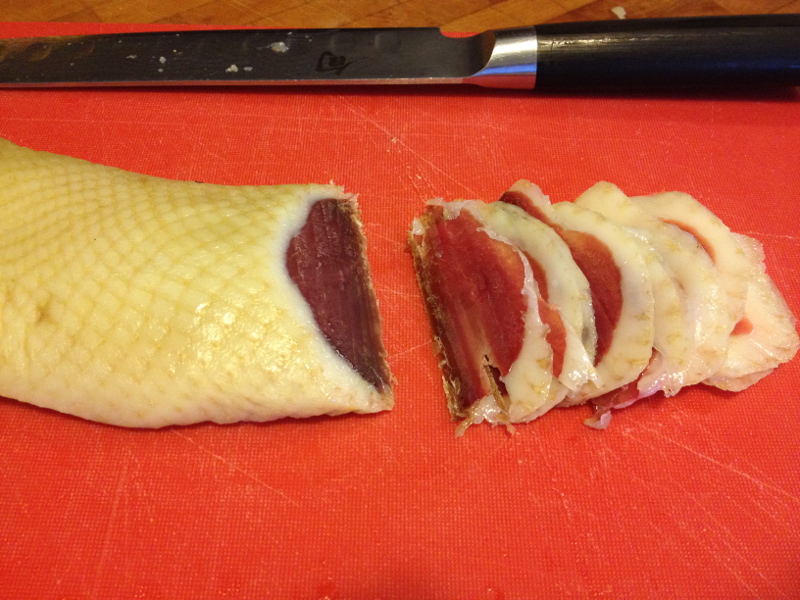 Duck Prosciutto sliced