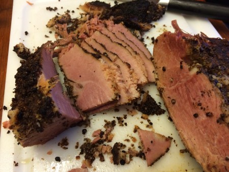 Pork Leg Pastrami sliced